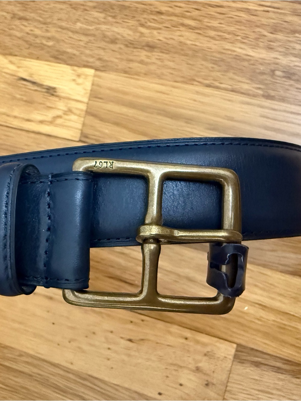 Polo Ralph Lauren Men's Leather Belt with Brass Buckle